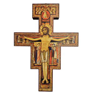 Krzyż drewniany SAN DAMIANO - Asyż (MG-K-019)