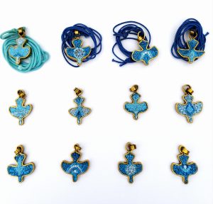 Zawieszka DUCH ŚWIĘTY- MIKRO MOZAIKA- niebieska (MG-ZW-021)