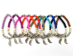 Bransoletka skrzydło Anioła + medalik Benedykta (MG-BZ-035)