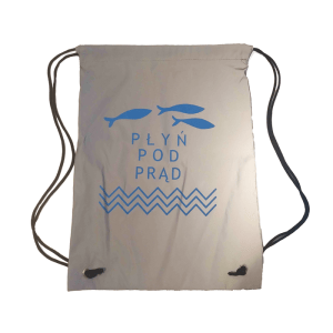 Worek torba - PŁYŃ POD PRĄD SREBRNY (MG-TB-015)