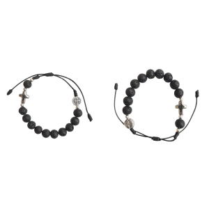 Bransoletka zdobiona - lawa wulkaniczna (MG-BZ-038)