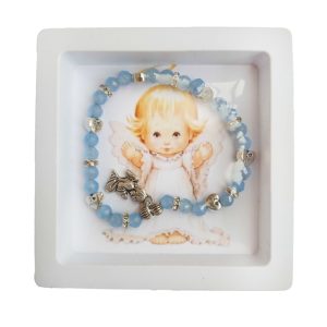 Bransoletka dla dzieci - Aniele Boży - jadeit (MG-RD-024)