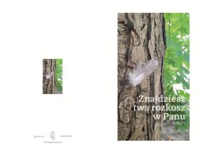 Karnet Znajdziesz twą rozkosz w Panu - pióro (MG-KRN-172)